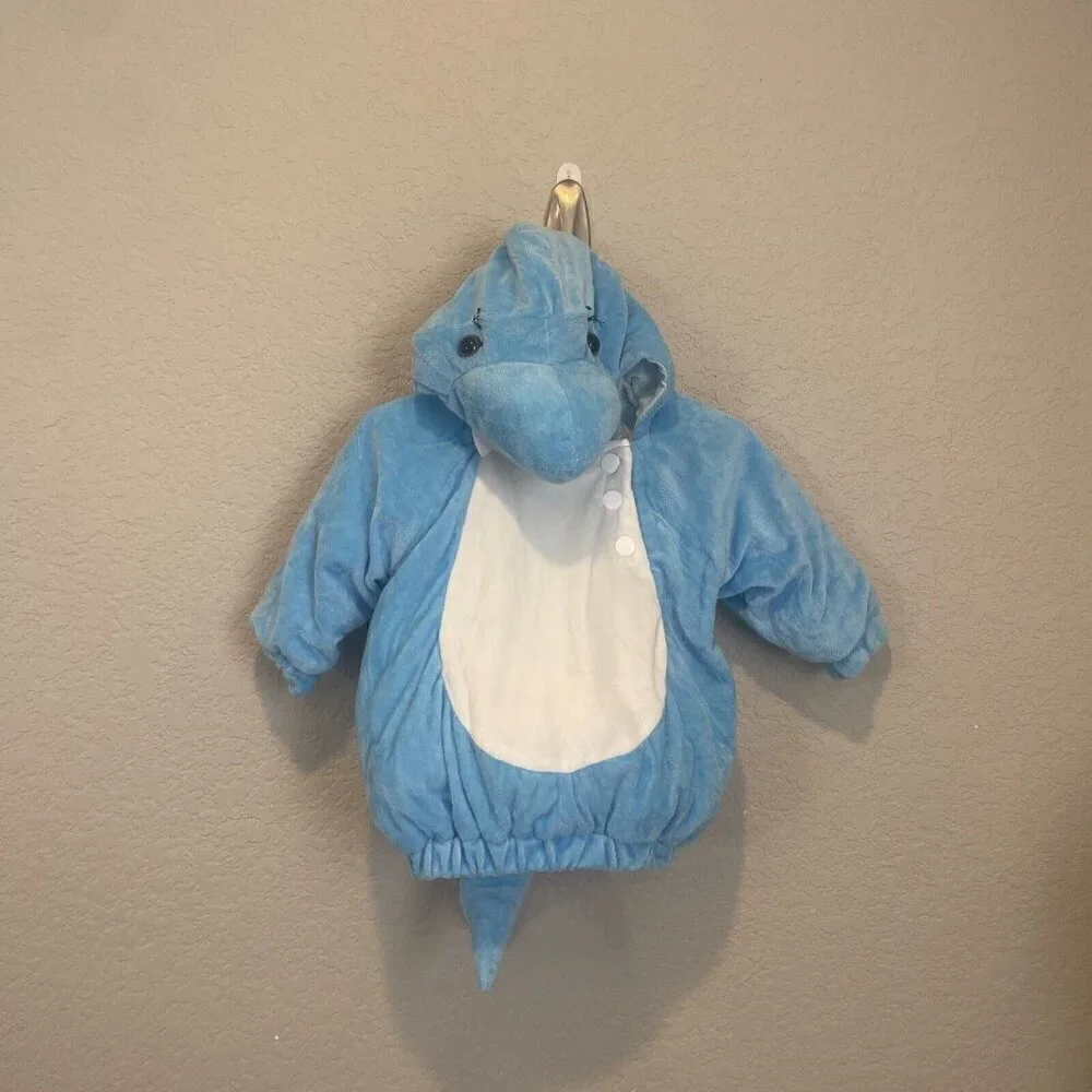 Baby Shark Halloween Costume Pullover Top 0-6M - Hyde & EEK! Plush Blue